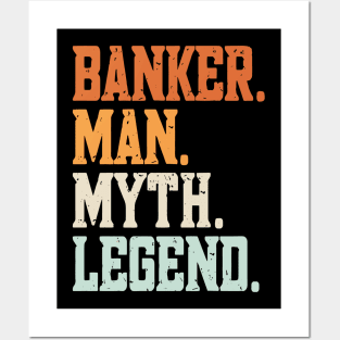 Funny Loan Officer Retro Vintage I'm a Banker legend Posters and Art